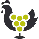 Logo van Wijngaard de Plack en Betsy's kip