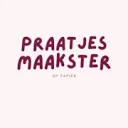 Logo Praatjesmaakster op papier