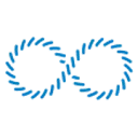Logo knoop het aan elkaar